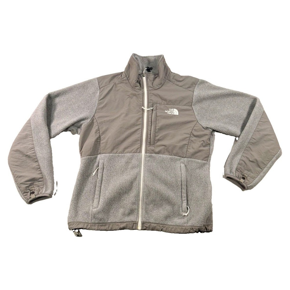 The North Face Denali Jacket Women's Medium Gray Polartec Recycled Fleece